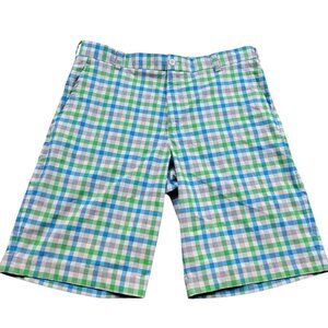 Nike Golf Shorts Mens 34 Colorful Performance Plaid Dri Fit Chino
